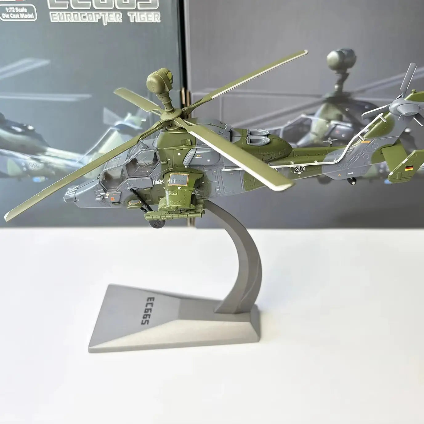 1/72 Scale Eurocopter EC665 Tiger UHT Attack Helicopter Airplane Diecast Finished Military Plane Model Gift Collection Ornament
