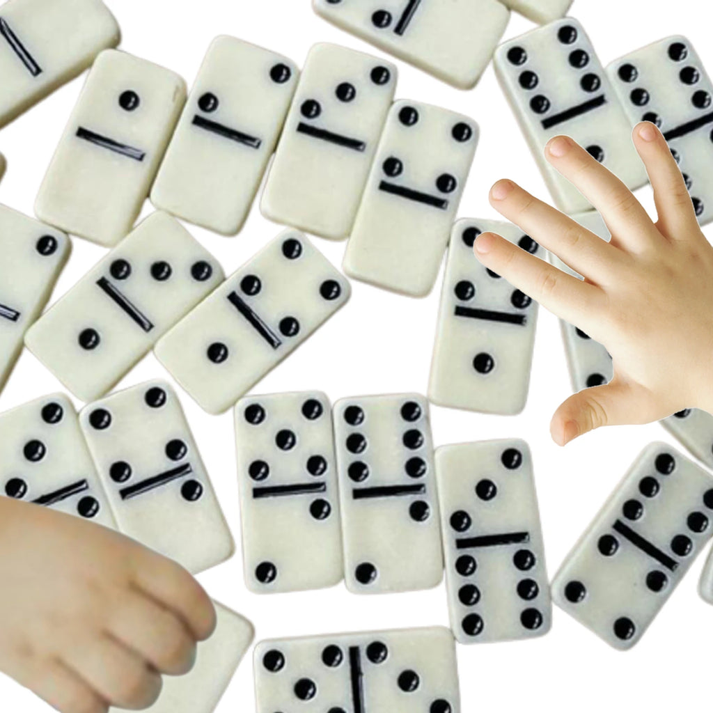 14PCS Double Six Domino Set Entertainment Leisure Travel Fun Table Game Domino Toy Children's Puzzle Toy Gift