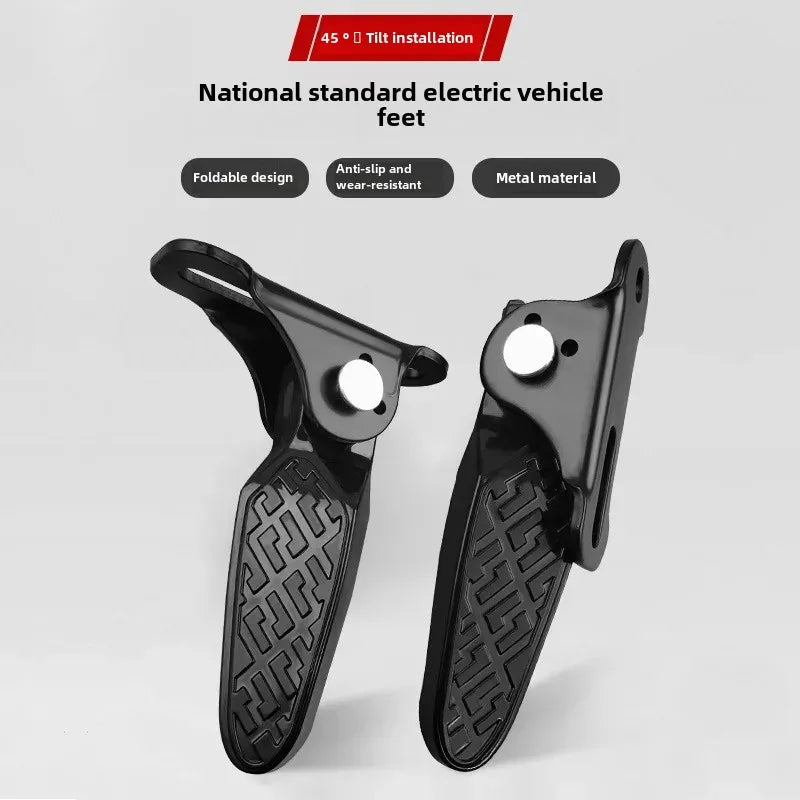Foldable Electric Car Pedals Rear Foot Pumps Motorcycle Seat Cushion Accessories Modified Vehicle Foot Pedals After Seat
