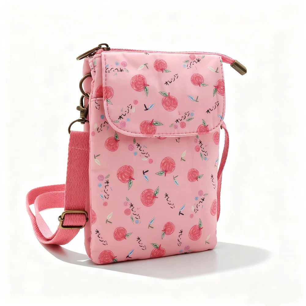 Fresh countryside fabric crossbody phone bag - floral five-layer crossbody women's bag