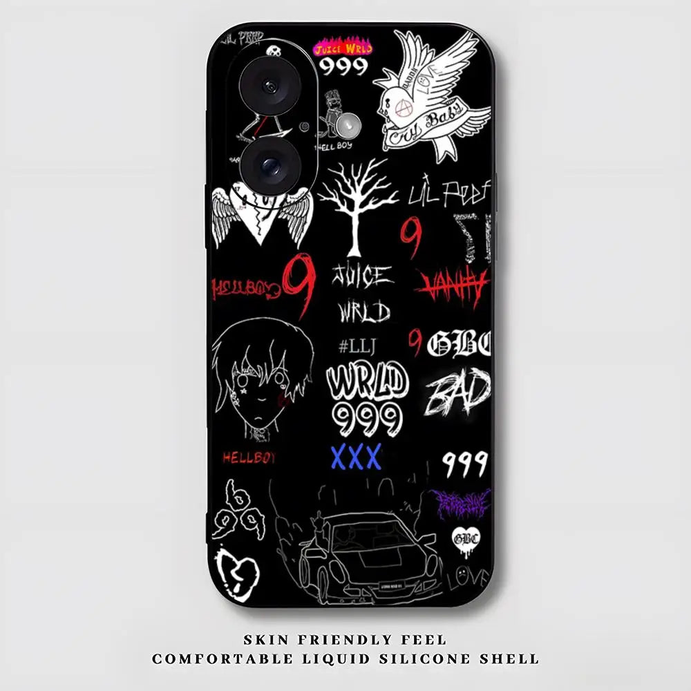 L-Lil Peep Famous Star Popular  Phone Case For iPhone 17 16 15 14 13 12 X XR XS 8 Plus Mini Pro Max Soft black Shockproof Cover