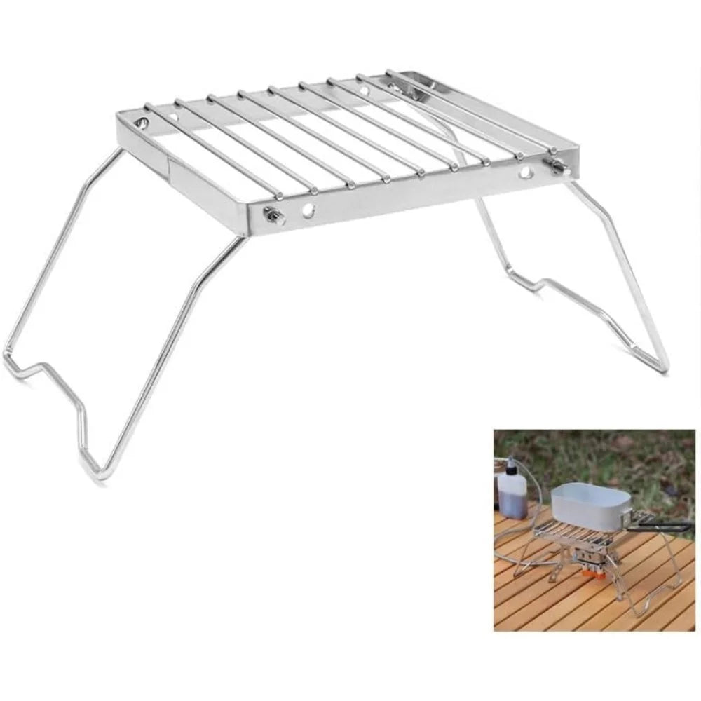 Camp Grill Portable Outdoor Grill Stainless Steel Folding Compact BBQ Camping Hiking Picnics