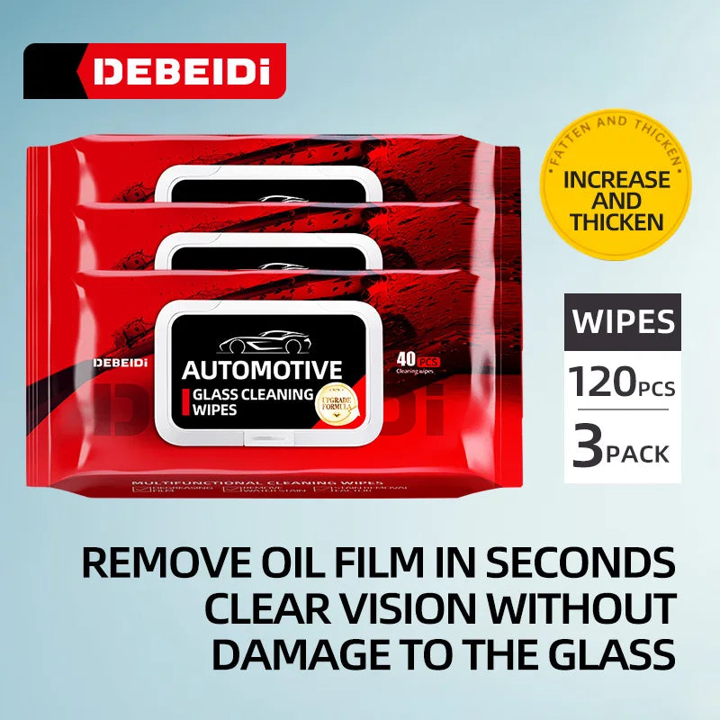 Car Glass Oil Film Removal Wipes Car Window Glass Oil Film Remover Oil Film Cleaning Wipes Glass Windshield Cleaning Wipes