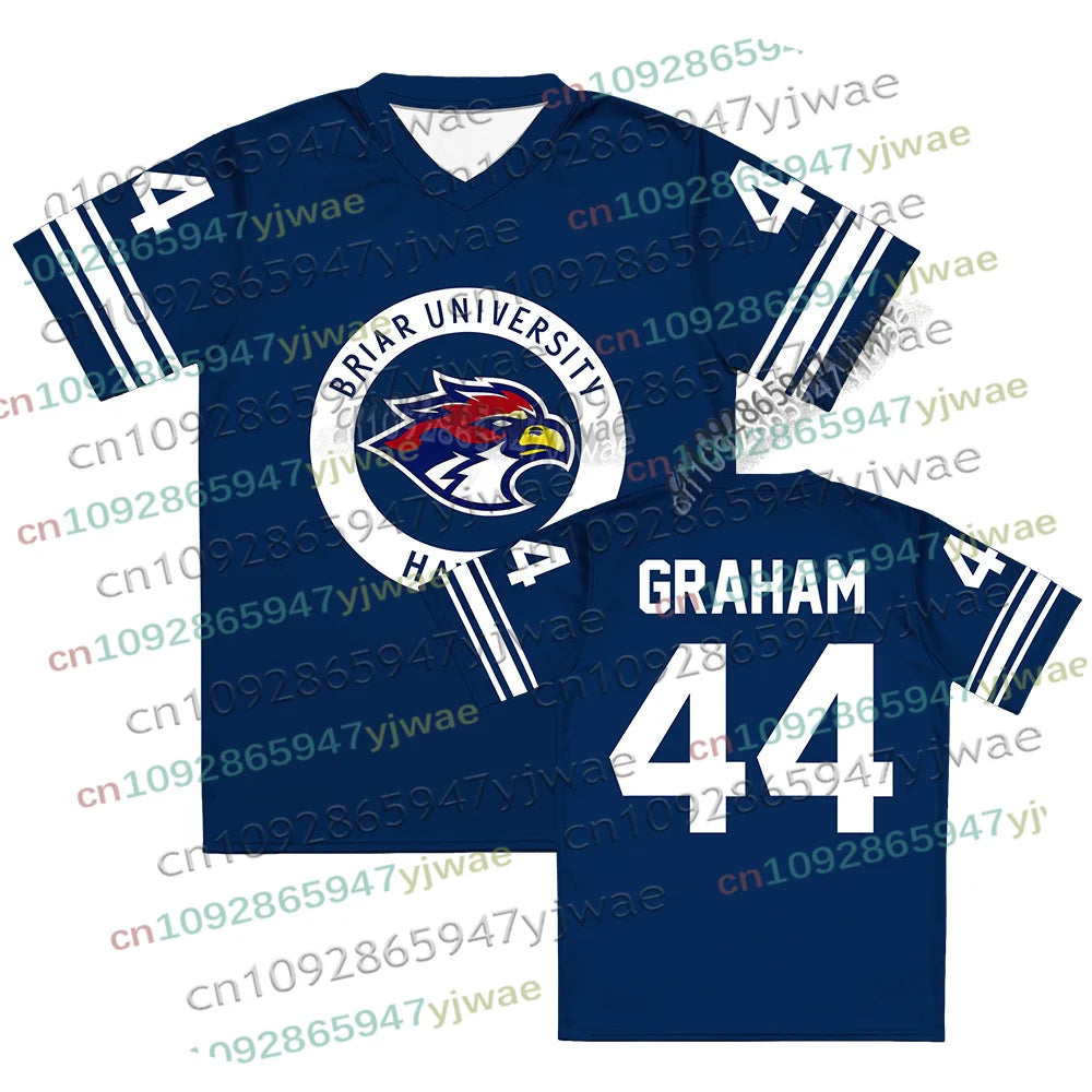 Off Campus Briar University Jersey 2 Piece Outfit Tracksuit Graham 44 22 DI LAURENTIS 66 Tucker46 Mens Tshirt Shorts 2 Piece Set