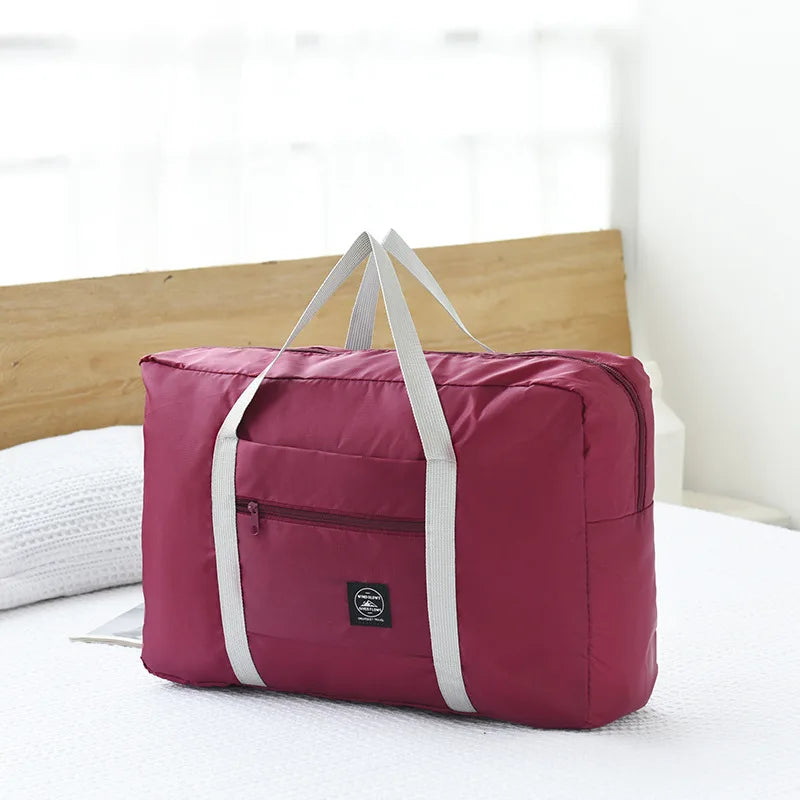 Large capacity folding travel bag hand-held luggage bag moving accept travel bag can be used for business trips drawbar storag