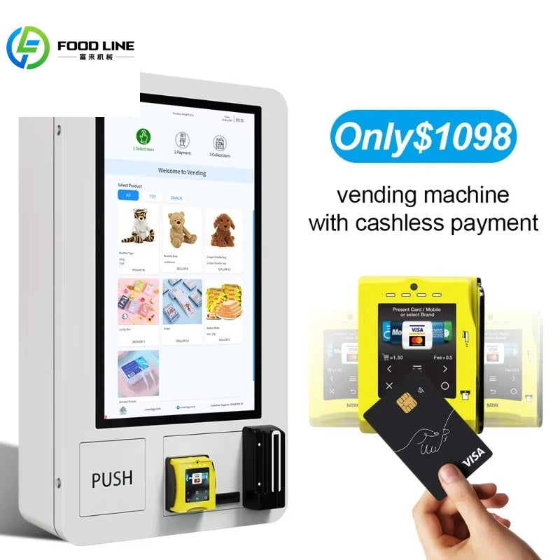 Customized Vending Machine for Snack Drink Cigarette Vapesatm Automatic with ID Card Reader Function and CE Certificate