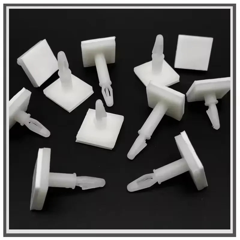 HC-5/6/8/9/11/13 Nylon Plastic (3M GLUE)stick on PCB Spacer Standoff 3mm Hole support Locking Snap-In Posts fixed clips Adhesive