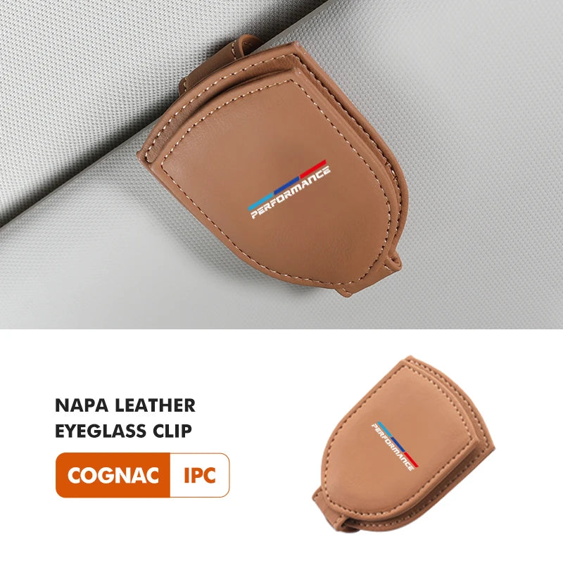 For BMW Car Glasses Holder Sun Visor Sunglasses Clip Card Accessories 1 3 5 Series X1 X3 X4 X5 X7 G20 G38 F20 F39 F48 E46
