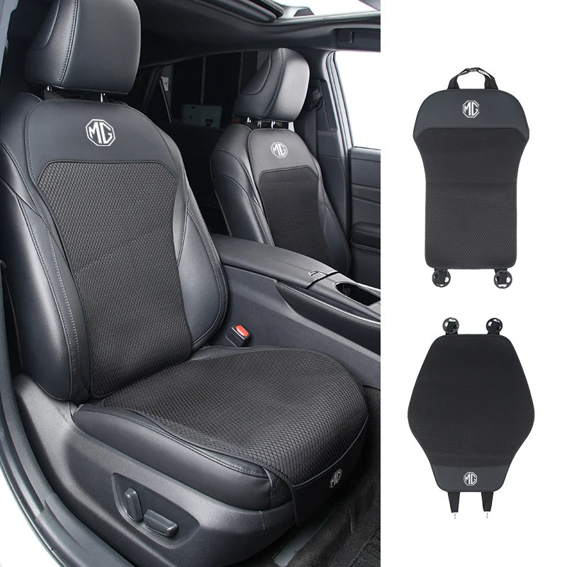 Car Ice Silk Seat Cushion Backrest Seat Cover Waist Pad Accessories For Morris Garages MG 3 5 6 7 HS ZS GS Hector TF GT ZR RX5