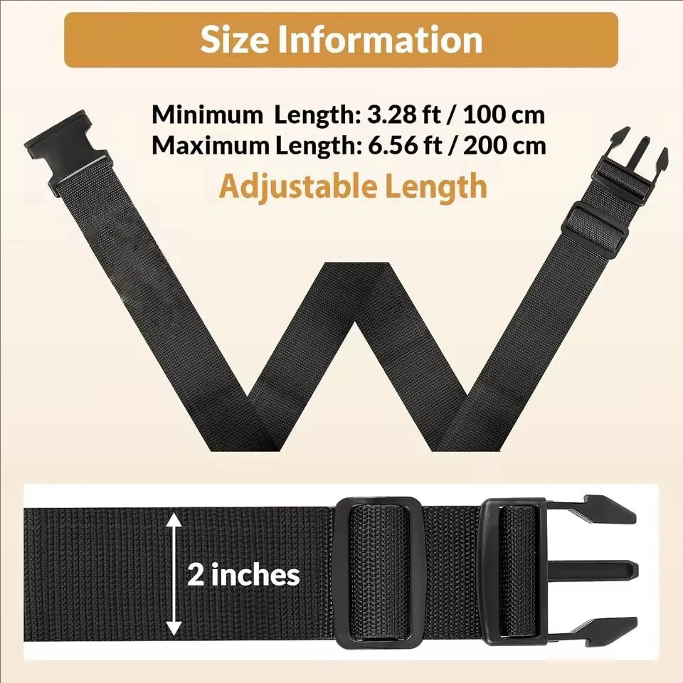 Lightweight Portable Luggage Strap with Adjustable Anti-Theft Luggage Strap Suitable for Long-Distance Travel Like Trips