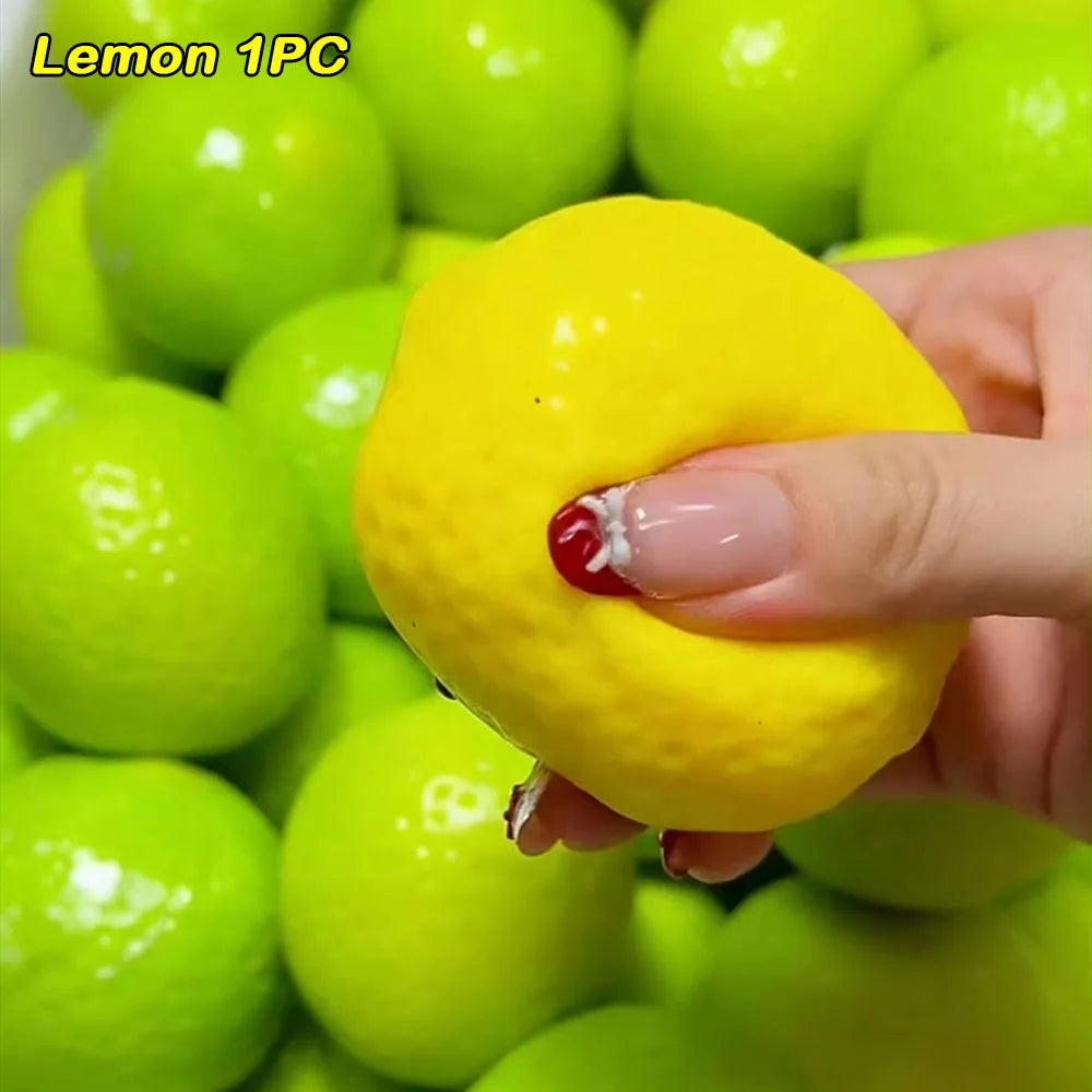 @@Handmade Crunchy Lemon Mango Stress Ball Squeeze Toy, Color-Changing Squishy Fidget Ball, ASMR Sensory Stress Relief Toy