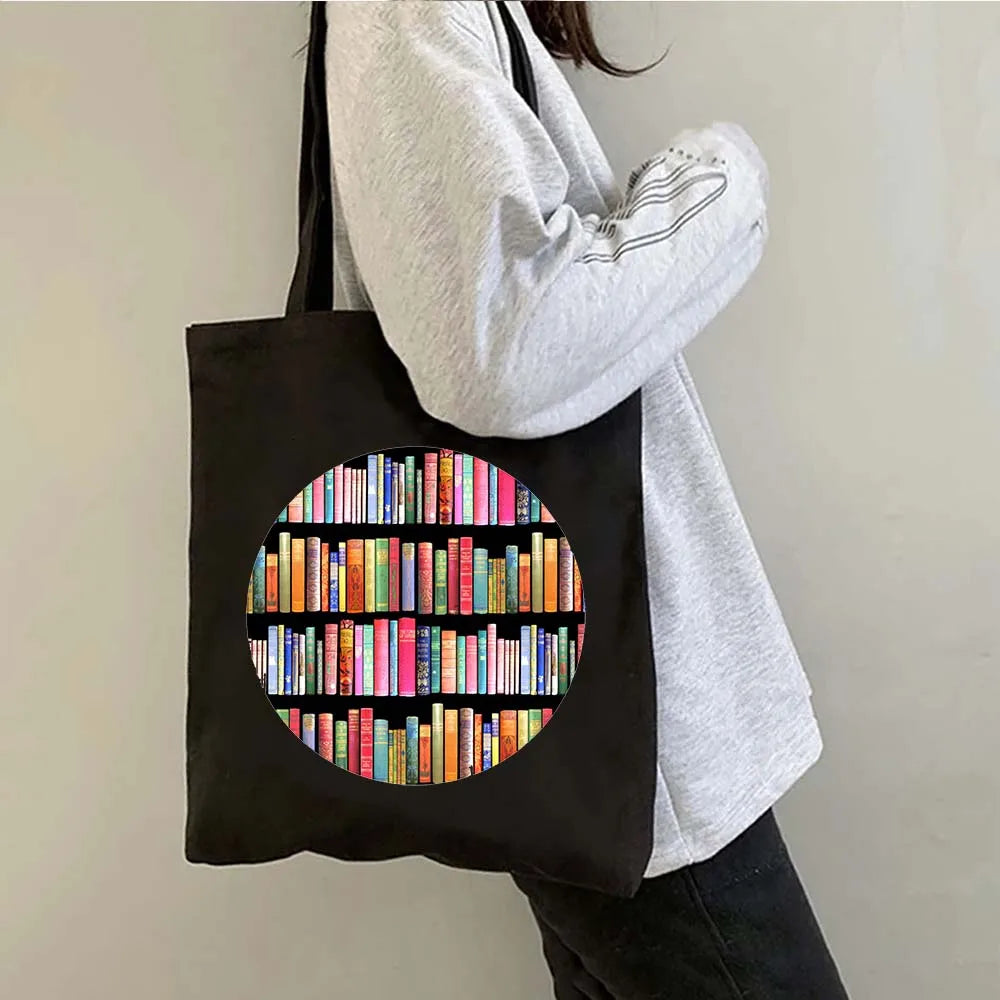 More Pride Less Prejudice Jane Austen Pride Prejudice Elizabeth Darcy Book Bennet Cartoon Shopper Canvas Tote Bag Cotton Handbag