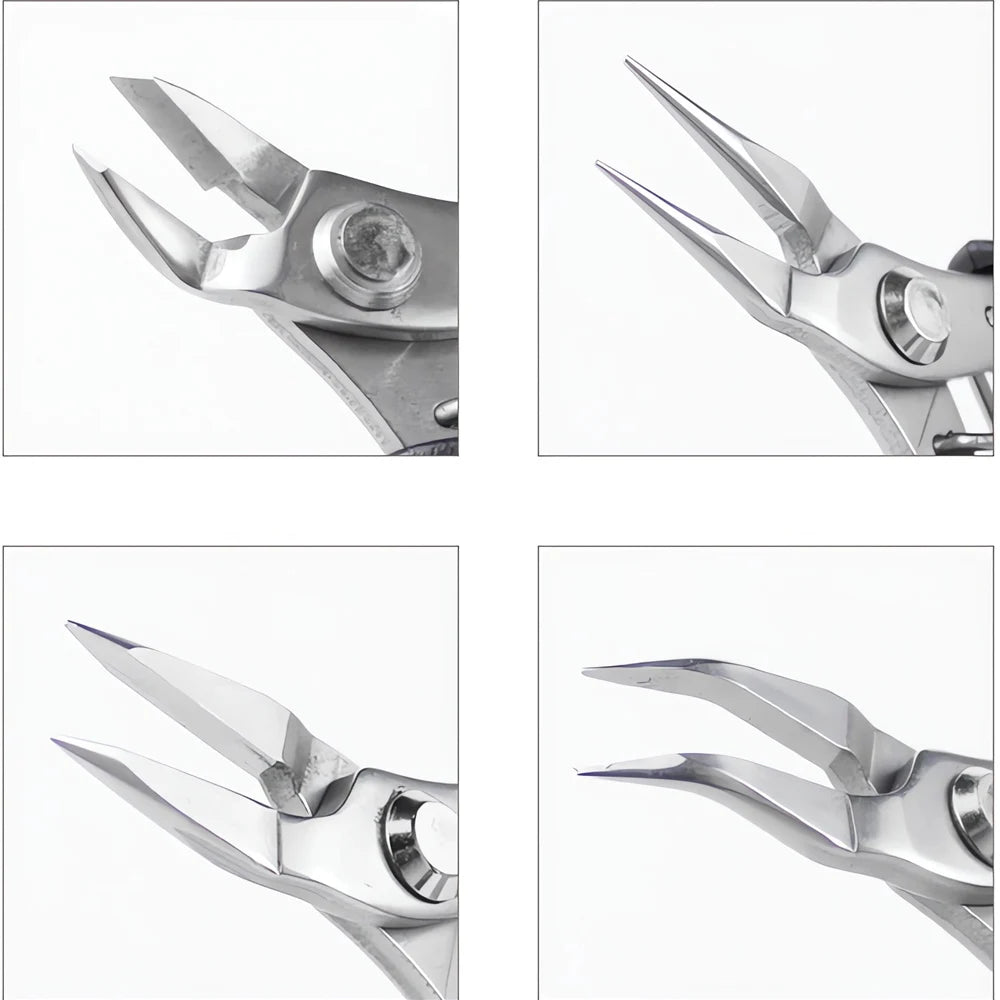 Stainless Steel Mini Needle Nose Pliers Curved Nose Pliers Jewelry Making Hand Tool Pliers for DIY Bracelet Jewelry Making Tools