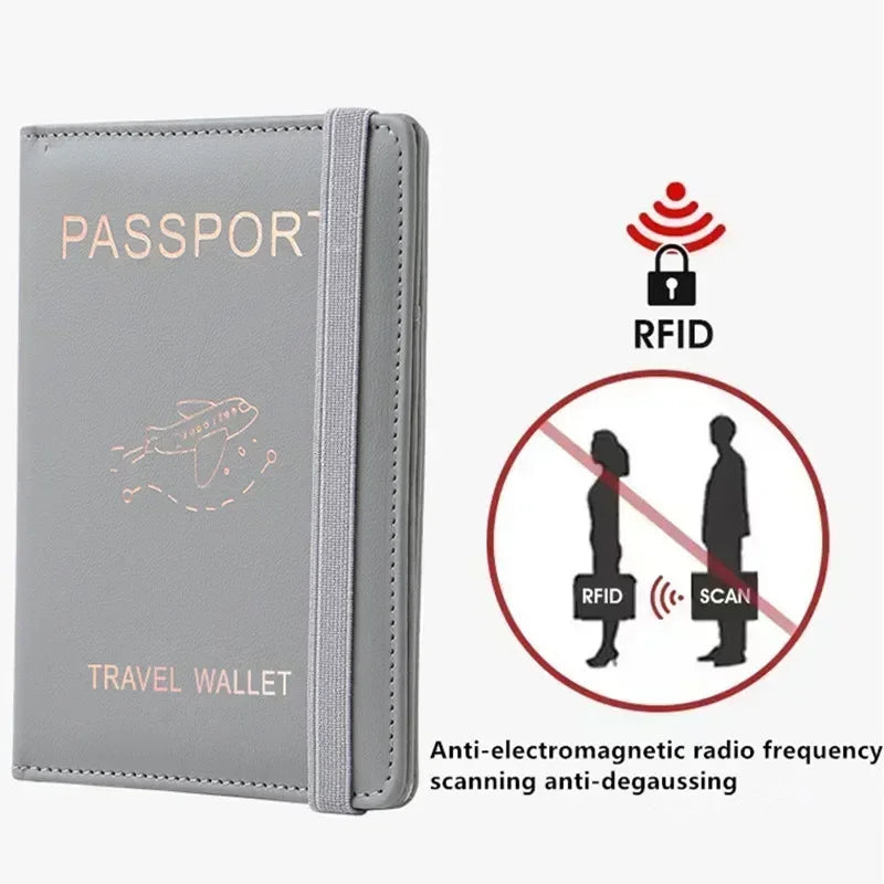 Multi-Function Passport Cover Fashion Pu Leather Case Holder Large Capacity Travel Necessary Information Storage Accessorie Item