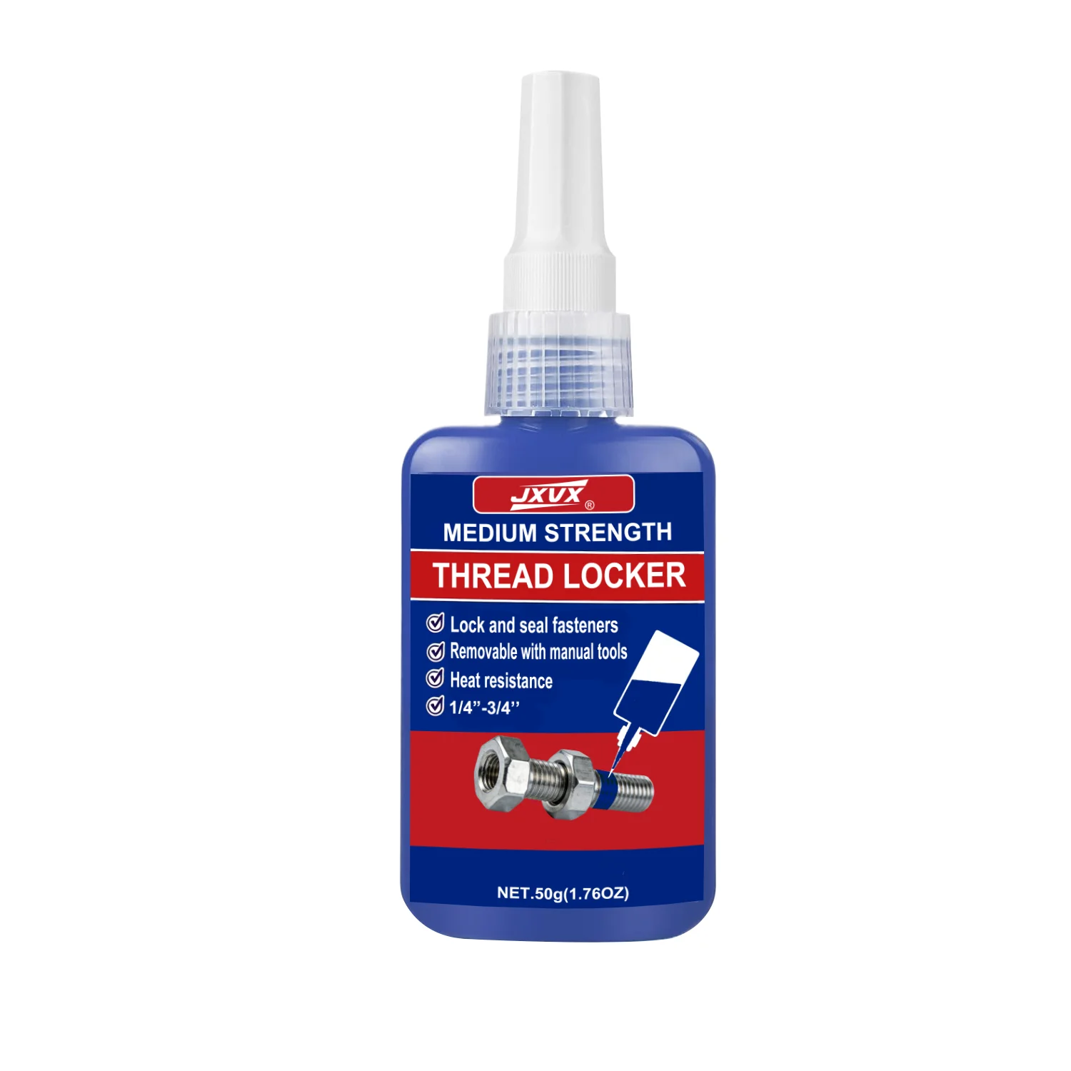 New 50ml Screw Glue, Fast Curing Threading Agent, Anaerobic Adhesive, Corrosion Resistant, Anti-Peeling, Medium Strength Blue Th