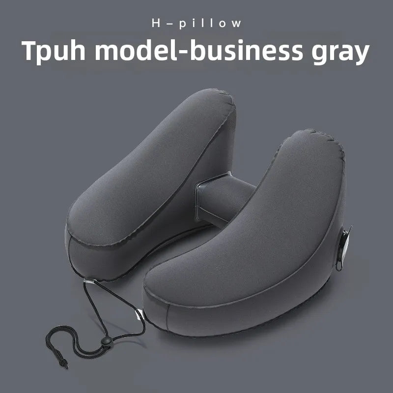 Neck Pillow Travel U-shaped Inflatable H Shape  Multitool Hooded Nap Pillow Outdoor Car Long-Distance Aircraft Neck Pillow