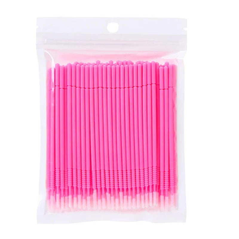 Black Disposable MicroBrush Eyelash Extension Removal Swabs Individual Lashes Cleaning Cotton Swabs 100/200/500/1000PCS