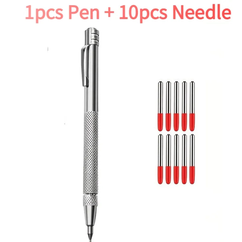 25/21/17/11/6PCS Carbide Tip Scriber Engraving Pen For Engraving Metal Sheet Stainless Steel Ceramic Glass Scribing Hand Tools