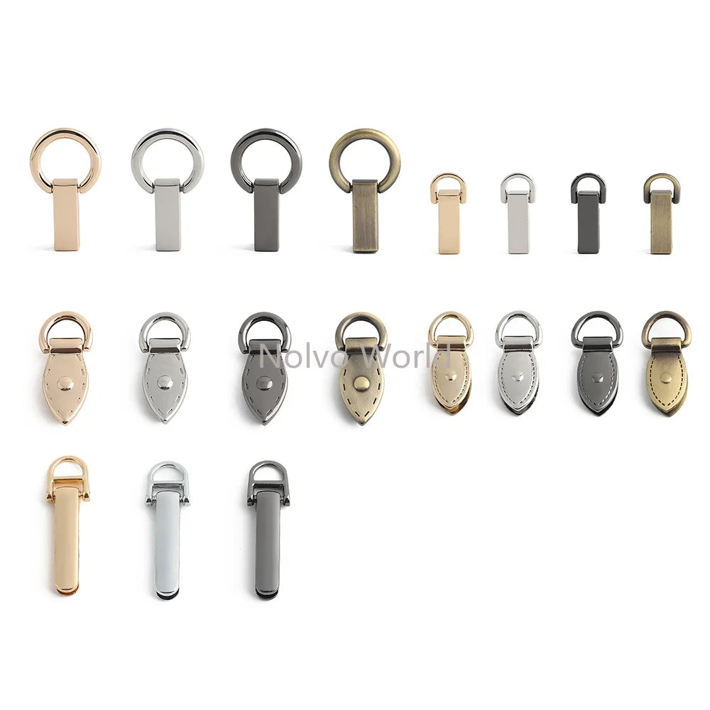 10/40/100PCS Metal O Ring Stud Rivet Screwback Bag Side Edge Anchor Buckles With Screws For Purse Handbag Belt DIY Accessories