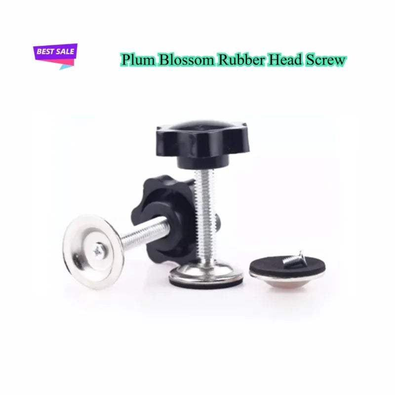 M8 M10 Black Plastic Hand Tighten Thumb Screw Plum Blossom Adhesive Head Adjustable Tightness Screw