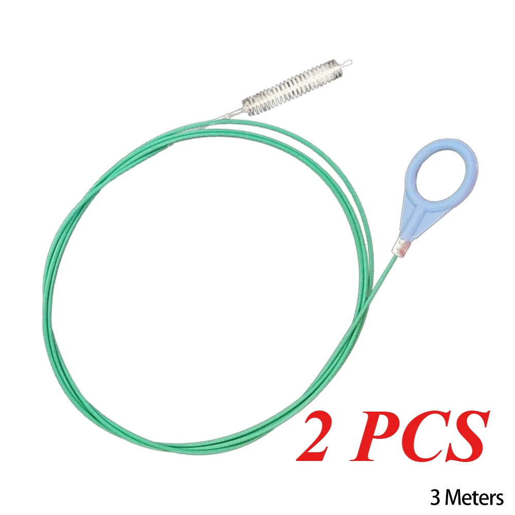 3/5m 1/3Pcs Drain Hole Cleaning Brush Flexible Car Drain Dredge Sunroof Cleaning Scrub Brush Tool Skylight Drain Pipe Brush