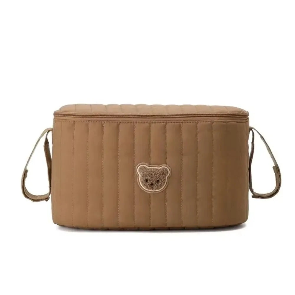 Korean Style Baby Diaper Bag Cute Bear Design Multifunctional Mommy Bag Storage Compartments Organizer Pockets