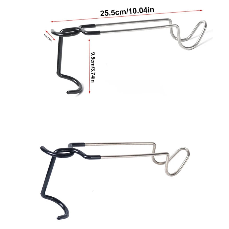 1/2 Pcs Stainless Steel Lantern Stand Hook Camping Tent Pole Hook Lantern Holder Hanger Clips for Camping Light Hooks, Grill