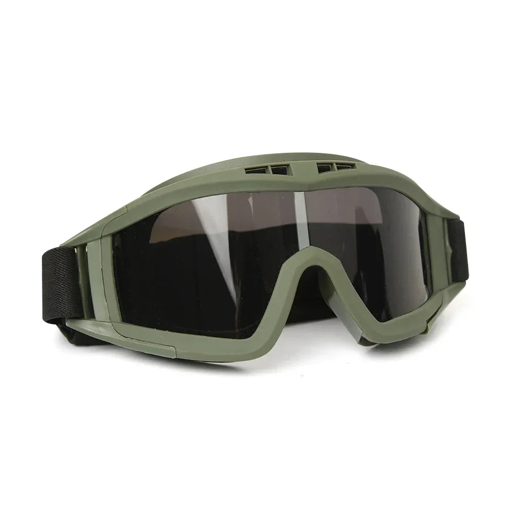 Airsoft Tactical Goggles 1/3 Lens Windproof Dustproof Shooting Motocross Motorcycle Mountaineering Glasses Safe Protection