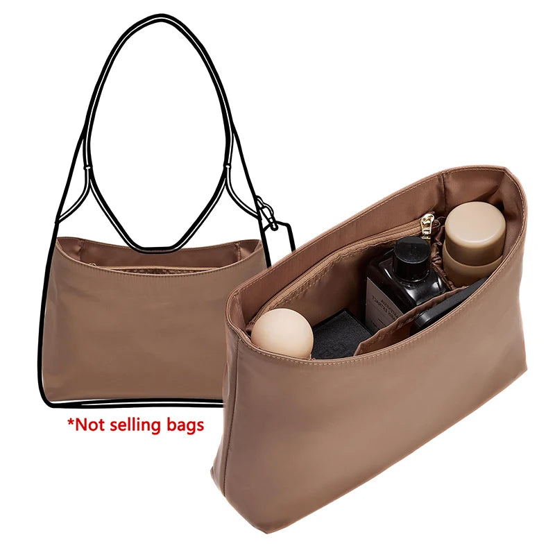 Lightweight Bag Insert, Purse Organizer Inserts for brooklyn 28 Insert Keeps Tote Handbag With Zipper and Bottle Holder