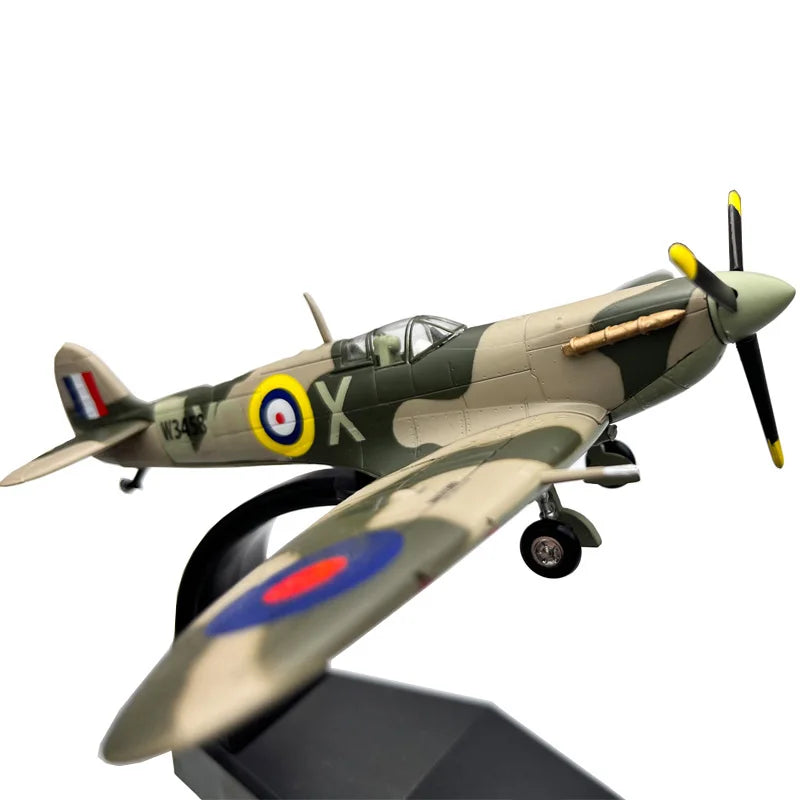 1:72 1/72 Scale WWII British Spitfire Fighter Plane Diecast Metal Airplane Aircraft Ornament Model Gift