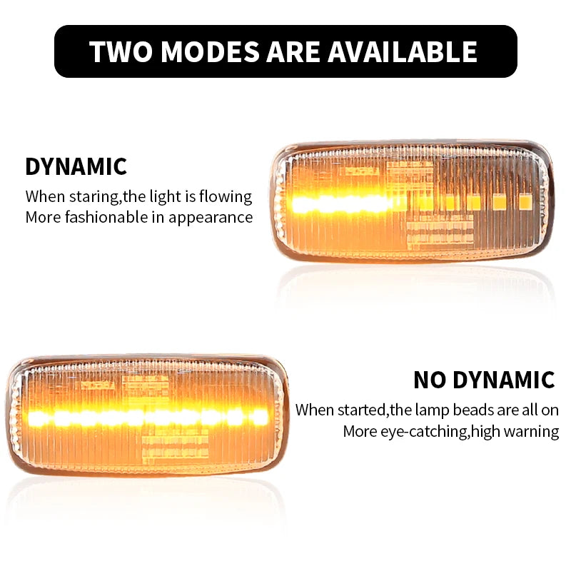 2PCS LED Side Marker Turn Signal Lights Canbus For Dodge Nitro 2006-2011 Caliber 2007-2011 Avenger 2007-2016 Charger 2005-2006