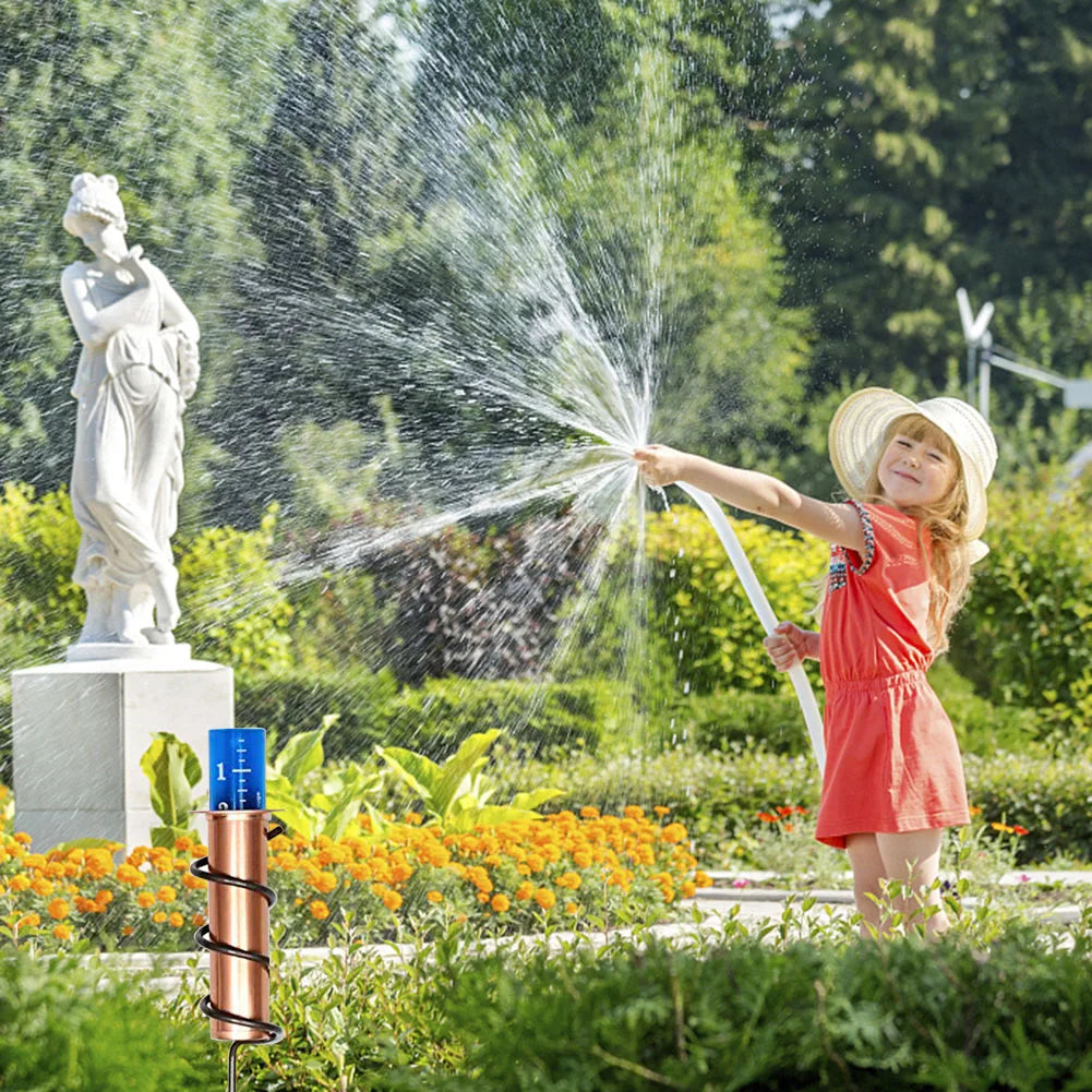 Copper Rain Guage Weather Station Accurate Measuring Tool for Rainfall Detection and Garden Monitoring