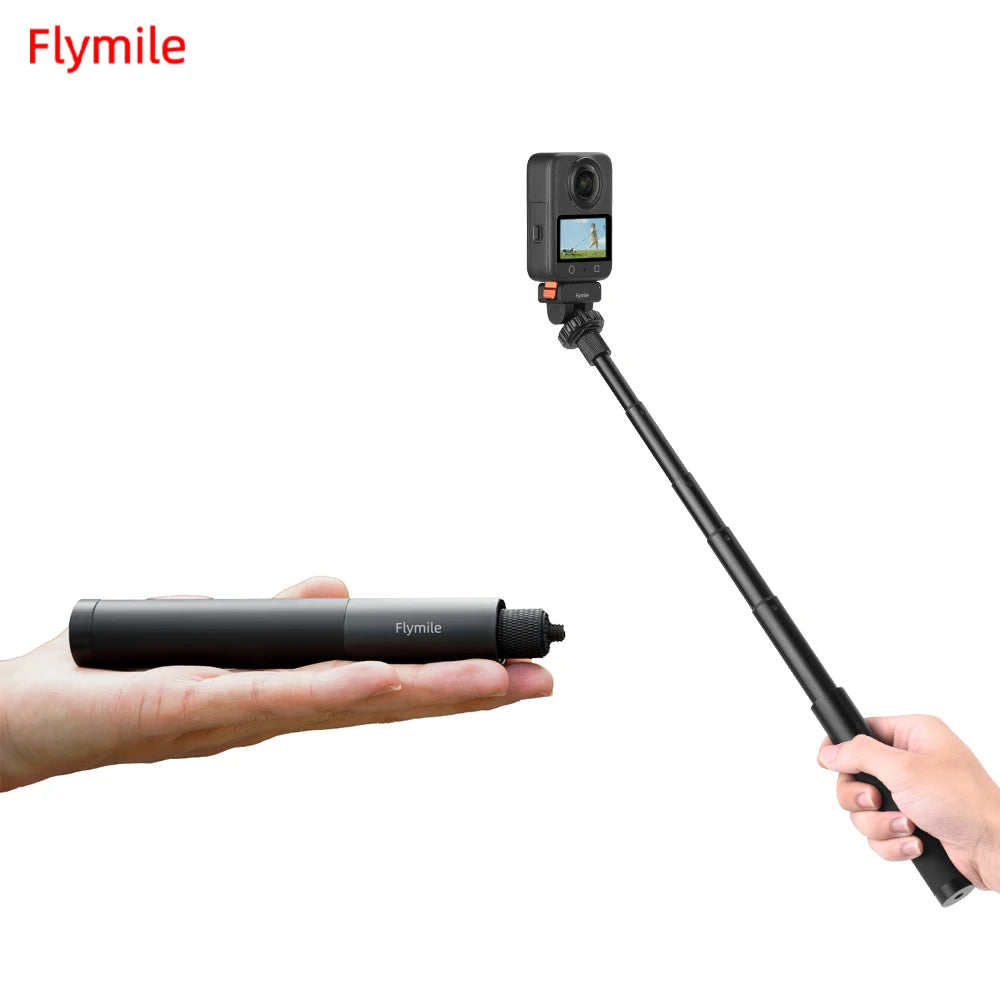 Flymile Selfie Stick Extendable for DJI Action 5 Pro/Osmo 360 /Pocket 3/Insta 360 X5/GoPro 13 Camera Accessories