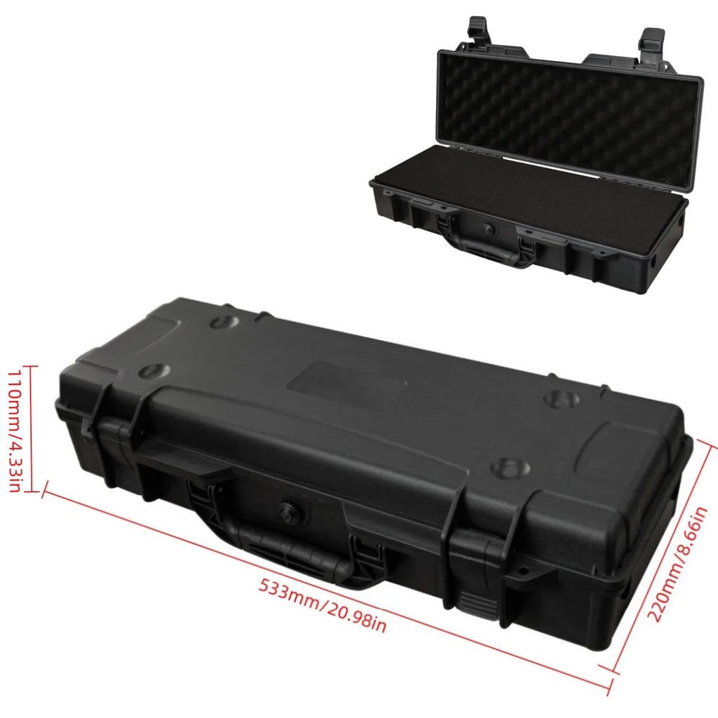 Waterproof Vehicle Maintenance and Repair Toolbox With Pre-cut Universal FOAM, Hard Shell PP Suitcase Portable Wear-Resistant Sh
