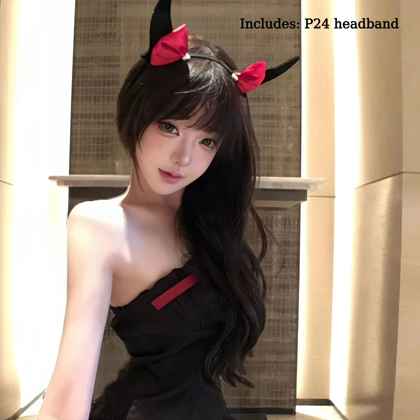 New Year's Outfit Bow Strapless Spicy Girl Suspender Dress Sexy Spicy Girl Lingerie Passionate Role-playing Halloween Set