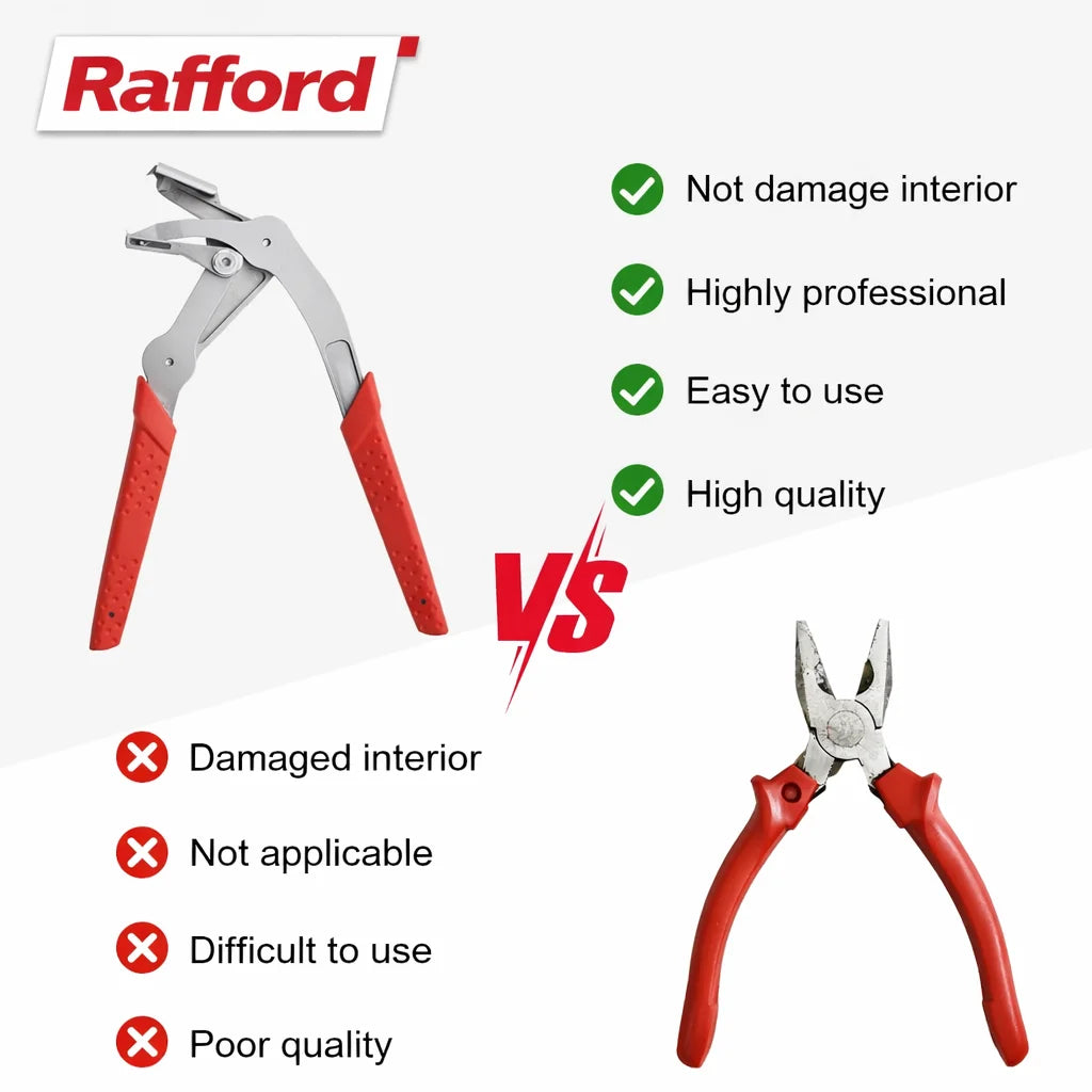 Rafford Car Body Clip Pliers Set with 100PCS Fasteners, Auto Trim Removal Tool Kit for Door Panel Bumper Rivet Clips