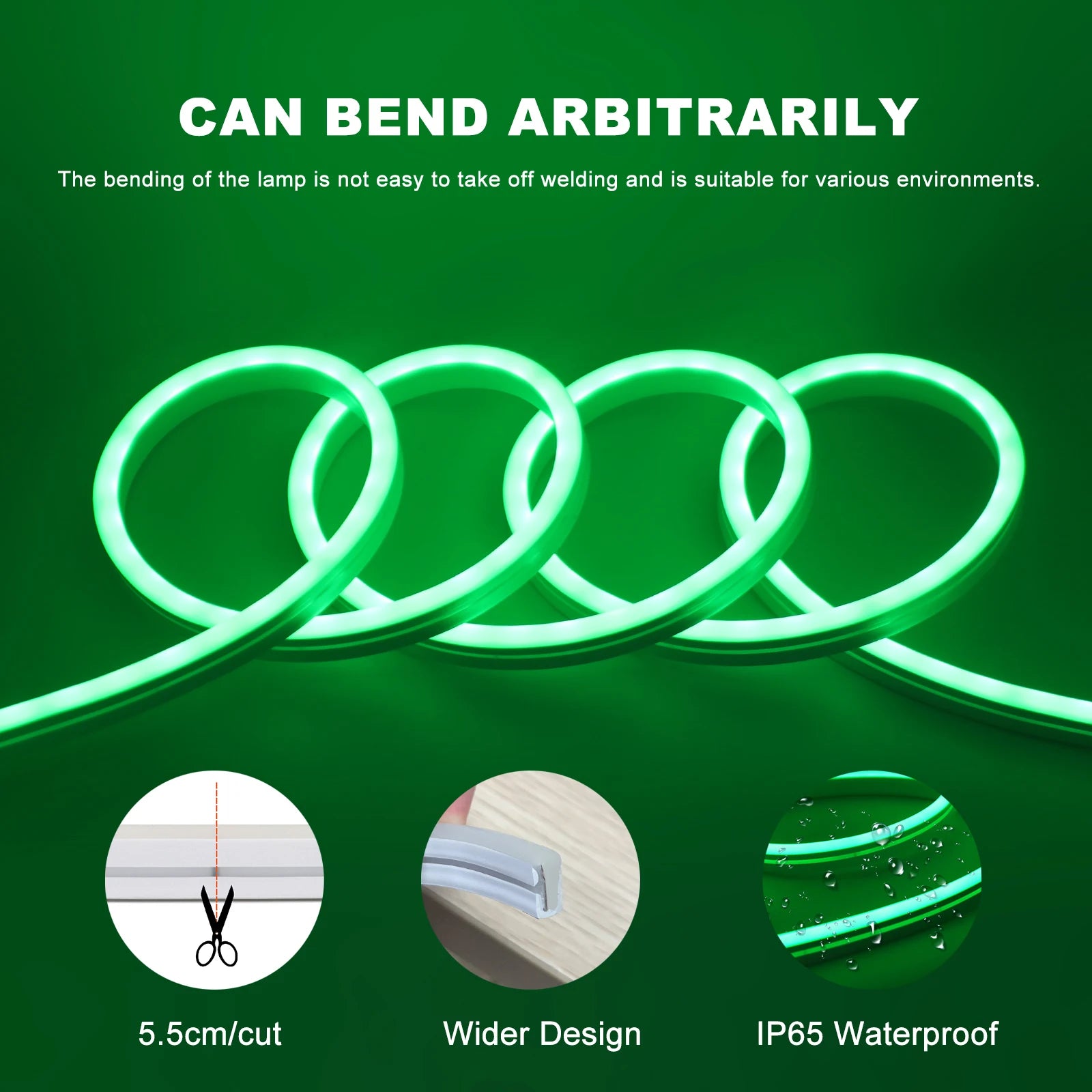 5V USB RGB LED Neon Strip 1M 2M 3M 5M Flexible LED Strip with Remote Control Waterproof Neon Silicone Ribbon Adhesive Tape