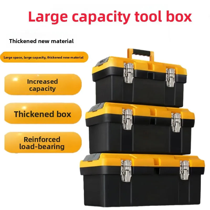 Multi functional two-layer toolbox, storage hardware, car repair tools, three sizes to choose from, wear-resistant and anti drop