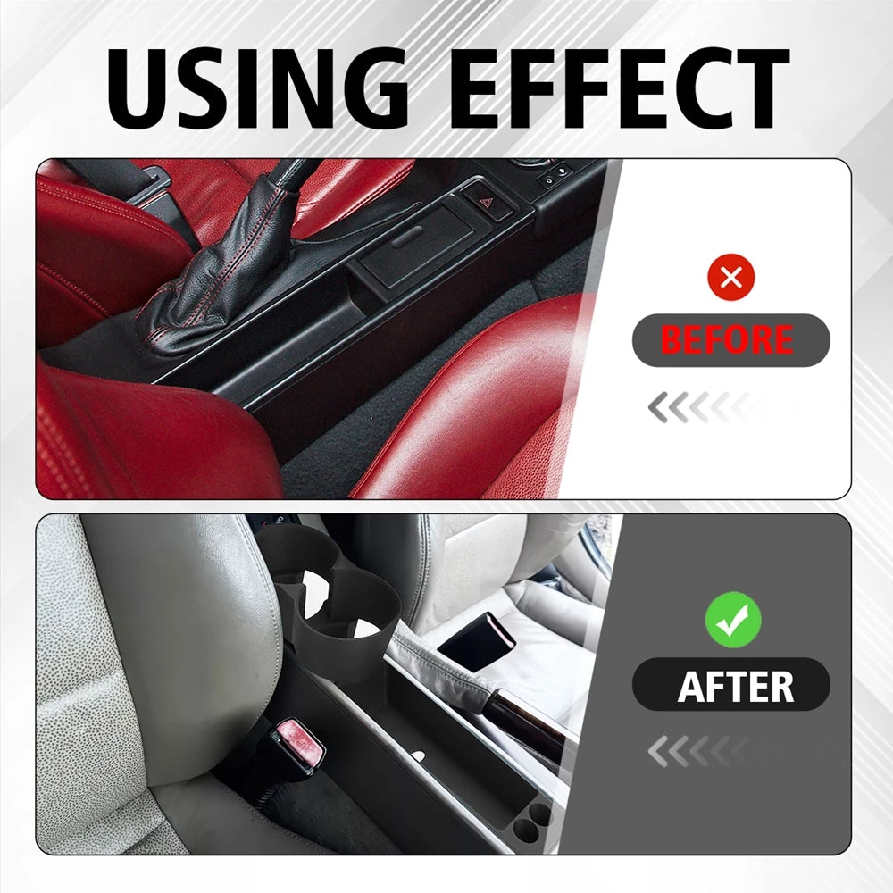Car Beverage Cup Holder Key Storage Box For BMW Z3 Center Console Tray With Cup Holder