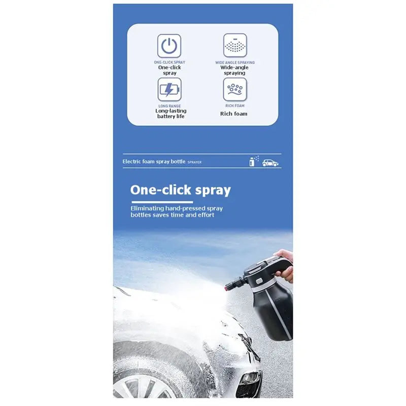 Water The Flowers Car Electric Pressure Washer 2L Rechargeable Watering Can For Washing Cars Foam Spray Bottle
