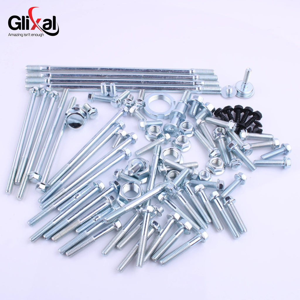 GY6 125cc 150cc 170cc 180cc Complete Engine Bolt and Nut Set for 152QMI 157QMJ Bsed Scooter Moped ATV- Motorcycle Hardware Kit