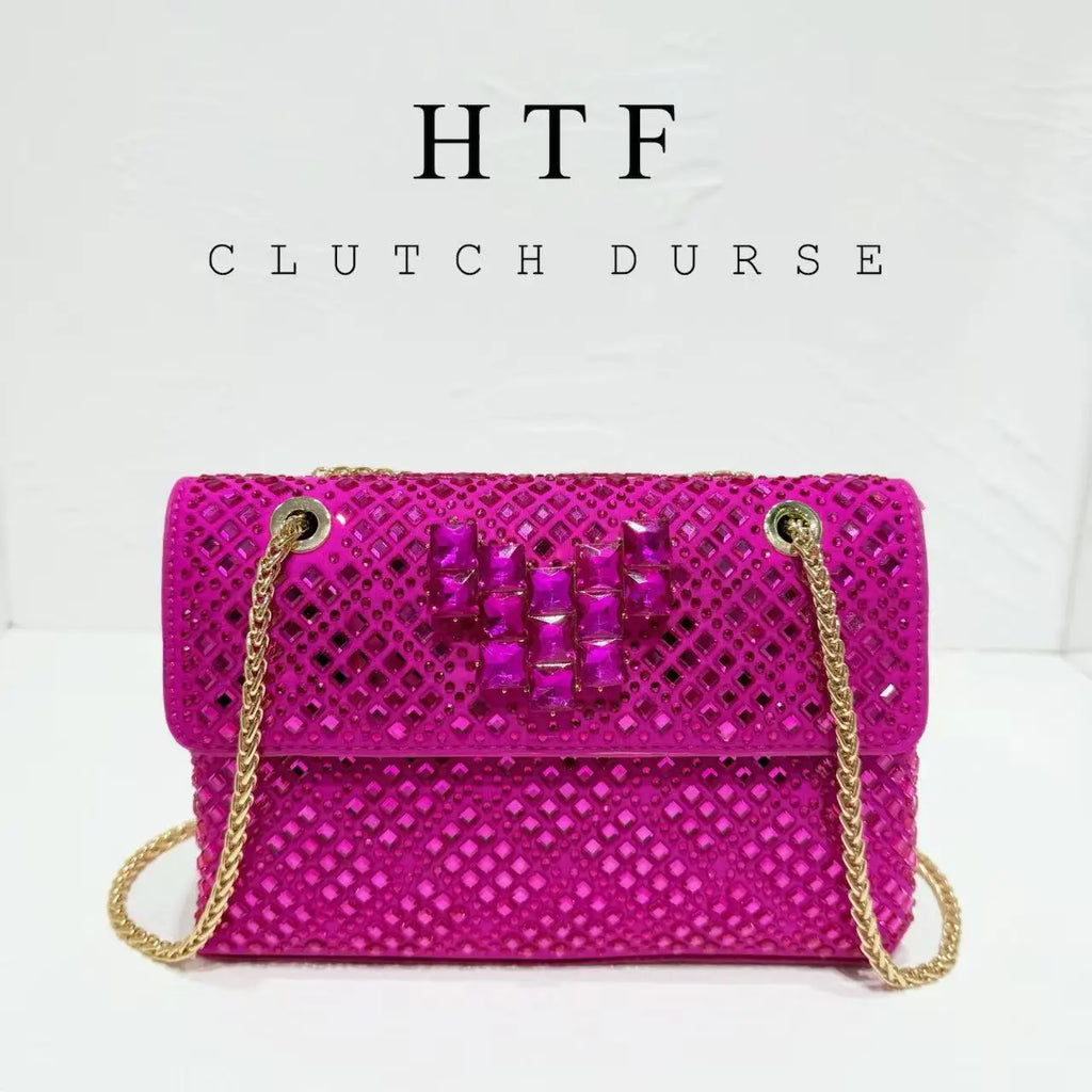 New Diamond Bag Shoulder Bag - Luxury Diamond Messenger Purse with Rhinestone Details for Bridal & Evening Bags For Women