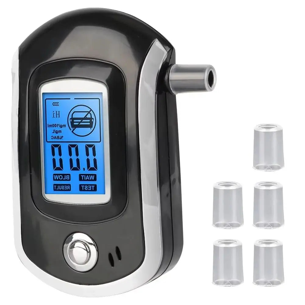 1pcs Handheld Digital Alcohol Detector Breathalyzer Mini Professional Alcotest LCD Screen Safety Alcohol Breath Tester Display