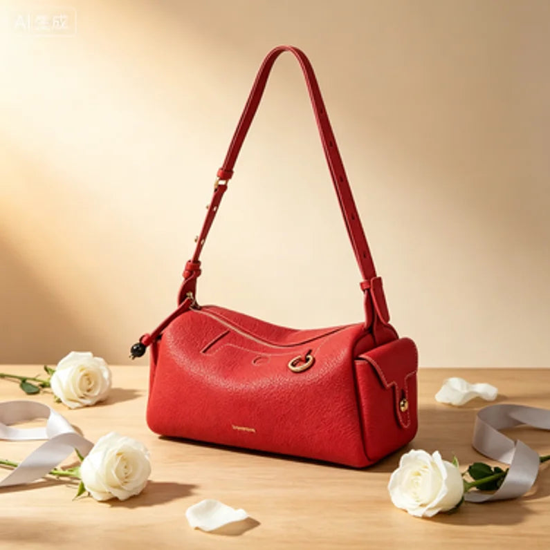 New 2026 Simplified Leather Camera Bag Crossbody Shoulder Bag Soft Simple Style High Quality Leather Goods for Daily Use Handbag