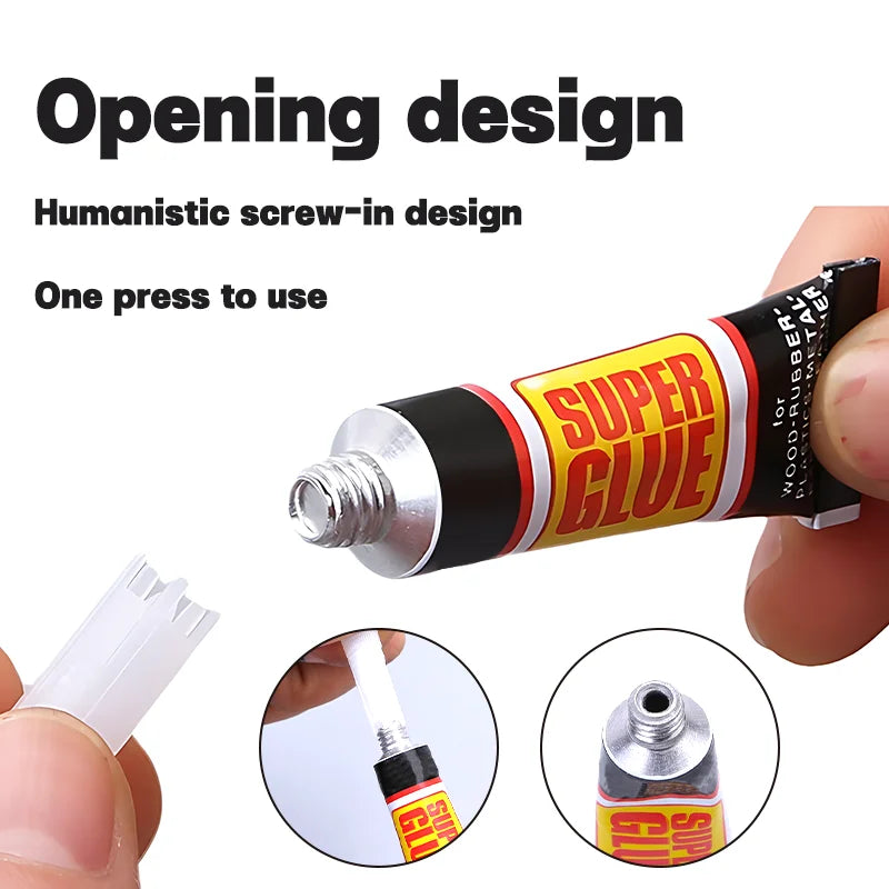 Strong Glue Quick Drying Glue Strong Universal Adhesive Instant Adhesive for Metal Plastic Glass Leather Wood Ceramics Acrylic