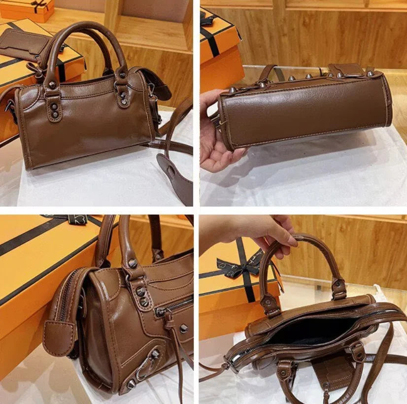 New Handbags European 2026 Tendency Fashion Motorcycle Women Bag Textured Niche Design Stylish Shoulder Crossbody Bag for Women