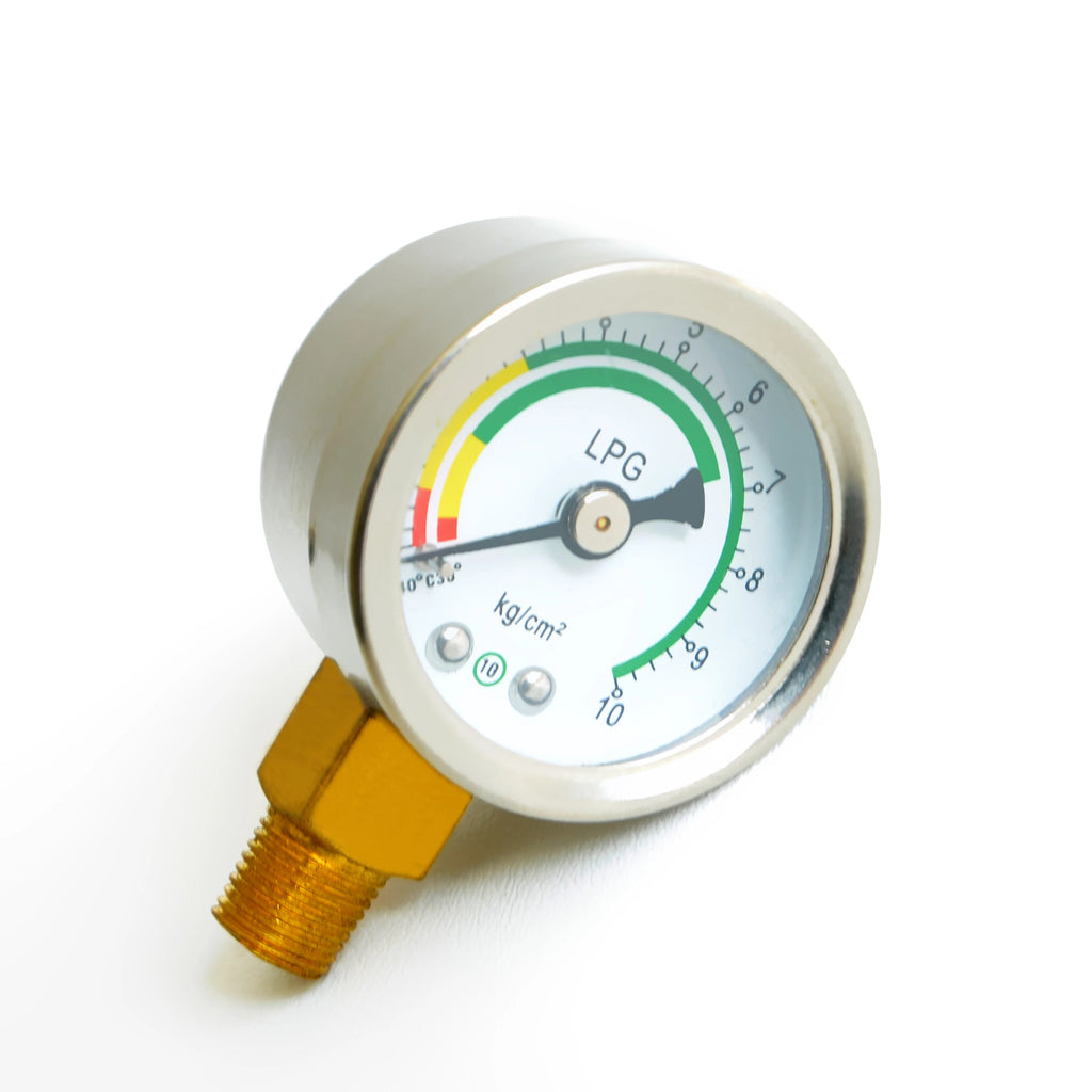 Gas Pressure Gauge, 0-10 kg/cm² Gauge for Propane Regulator Valve and LPG Reducing Valve (1/8" NPT/M 8*0.75)