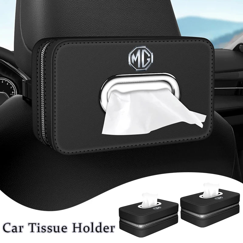 Car Seatback Tissue Box Paper Towel Bag Napkin Storage Case Accessories For Morris Garages MG 6 3 5 7 TF ZR ZS HS GS GT Hector R
