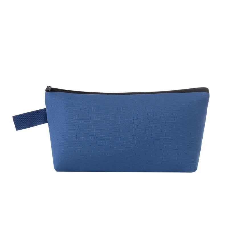 10/20Pcs Custom Logo Colored Canvas Pencil Case with Zipper Handheld Makeup Bag DIY Stationery&Cosmetic Storage Organizer Pouch