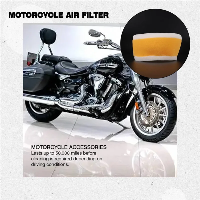 AU63-Motorcycle Air Filter Foam Cleaner For Yamaha XV 125 XV250 Virgo 250 V-Star 250 1988-2015